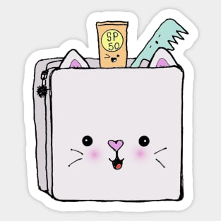 What's inside the toiletry bag? Sticker